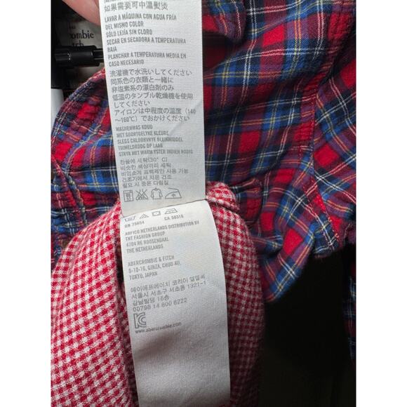 Abercrombie & Fitch Women's Plaid Flannel Long Sleeve Shirt, Size S - Picture 9 of 10